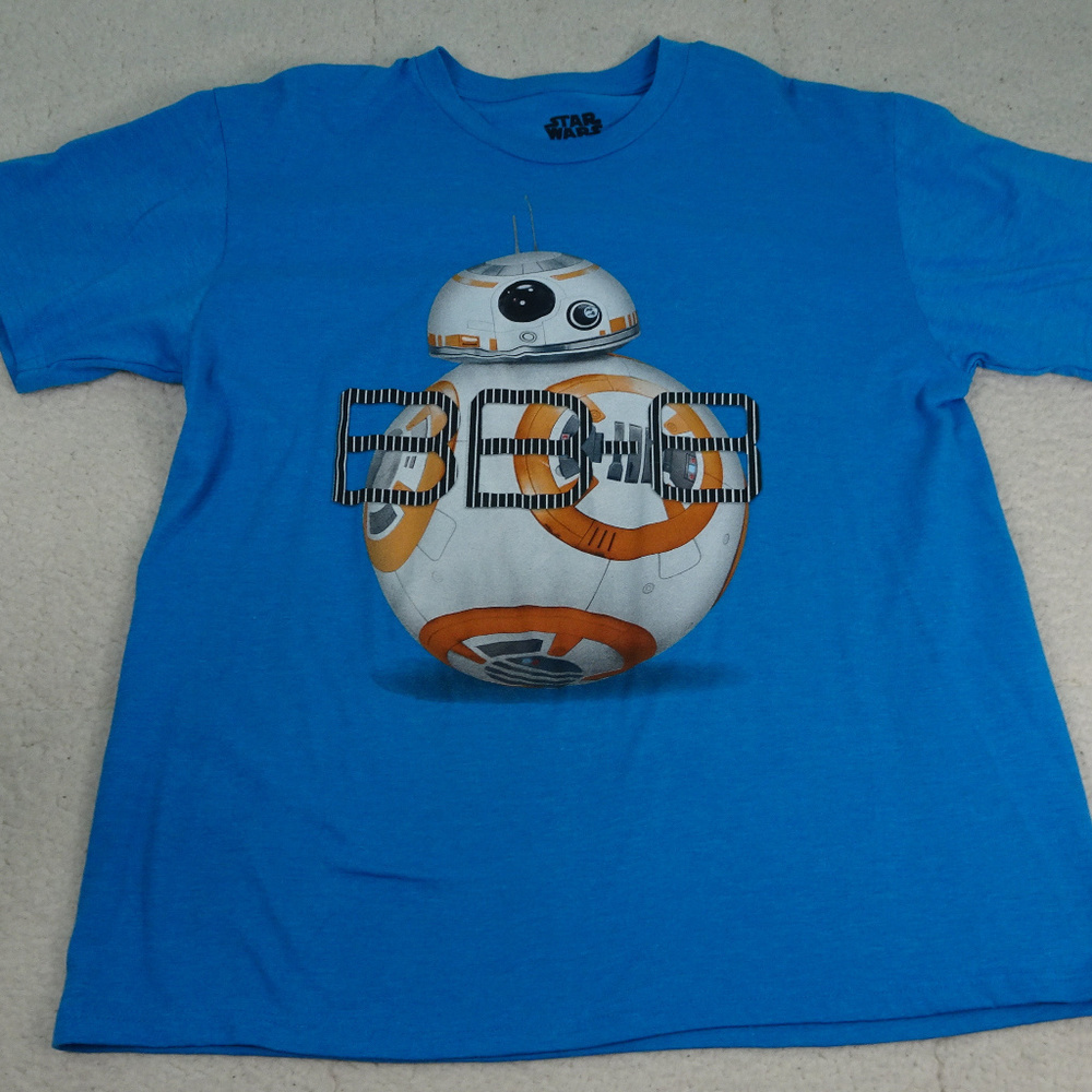 Stars Wars BB8 Droid Blue T-Shirt Large